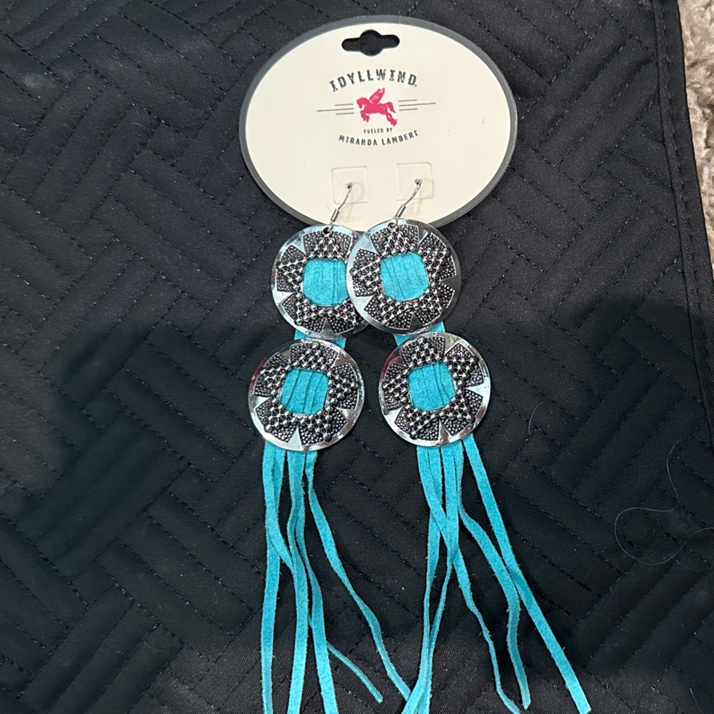 Idyllwind by Miranda Lambert Turquoise and Silver Tassel Earrings
